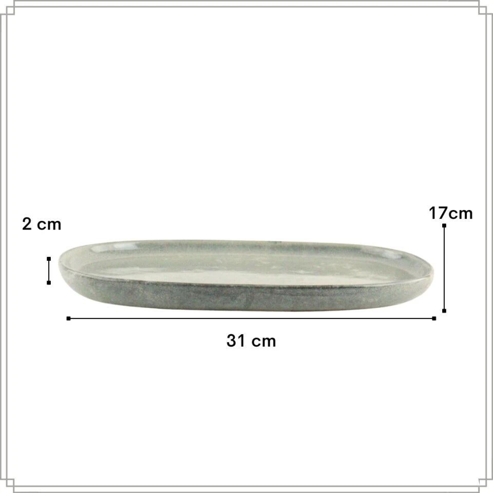 OTIX Serveerschaal Tapas Schaal Ovaal Serveerschotel 31x17 Aardewerk BEECH 5 OTIX Serveerschaal Tapas Schaal Ovaal Serveerschotel 31x17 Aardewerk BEECH - Afbeelding 5