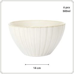 OTIX Kommen Set Van 6 Soepkom Ontbijtkom Schaal 14cm Wit Keramiek SOLIS 11 OTIX Kommen Set Van 6 Soepkom Ontbijtkom Schaal 14cm Wit Keramiek SOLIS -Luxe Servieswinkel 4486560c51474bb79df70bbd0485f8a9