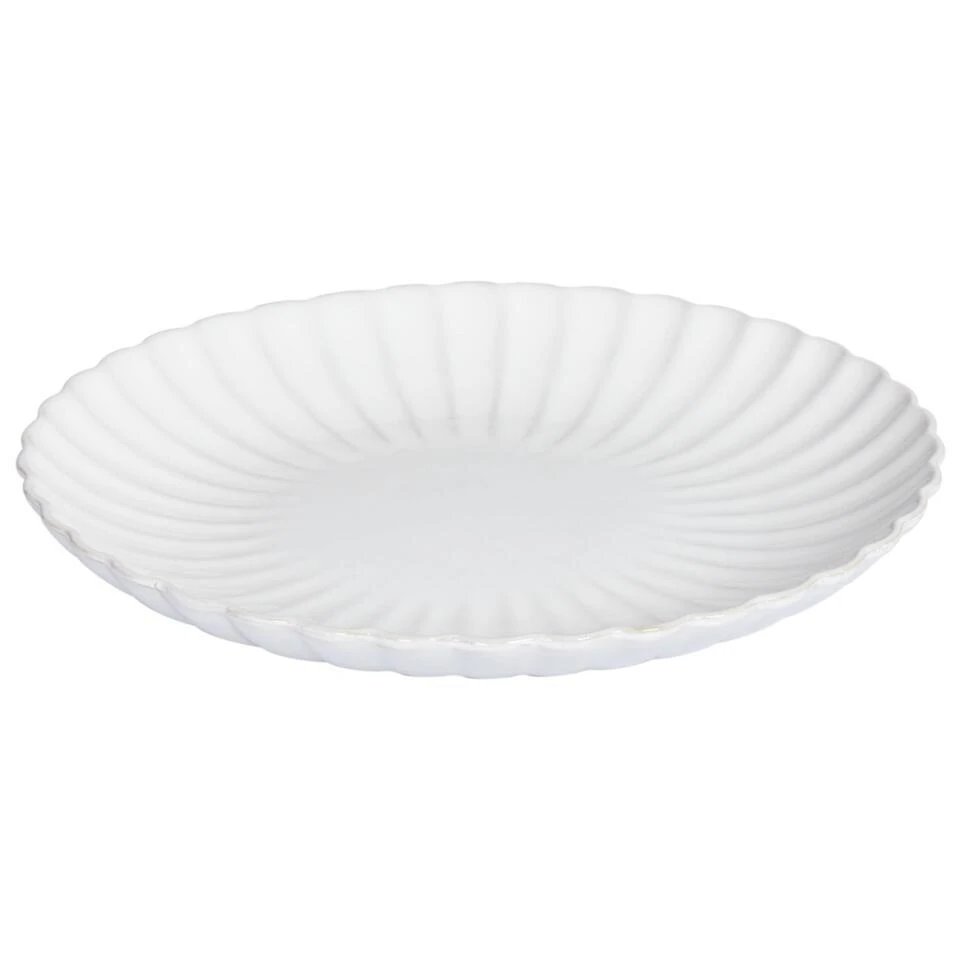 NETTLE - Dinerborden Set Van 8 - Wit - Steengoed 5 NETTLE - Dinerborden Set Van 8 - Wit - Steengoed - Afbeelding 5