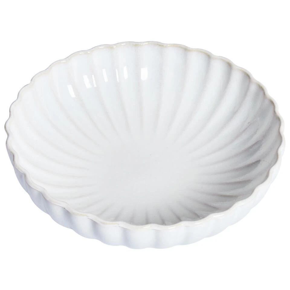 NETTLE - Diepe Borden Set Van 4 - Gebroken Wit - Steengoed 6 NETTLE - Diepe Borden Set Van 4 - Gebroken Wit - Steengoed - Afbeelding 6