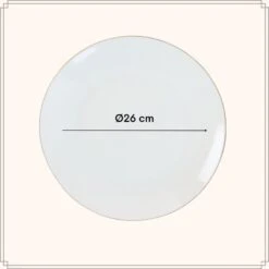 OTIX Dinerborden Borden Set Van 6 Stuks 26cm Wit Met Gouden Rand Porselein 10 OTIX Dinerborden Borden Set Van 6 Stuks 26cm Wit Met Gouden Rand Porselein -Luxe Servieswinkel 497ed7795a0243458ca8424919909048