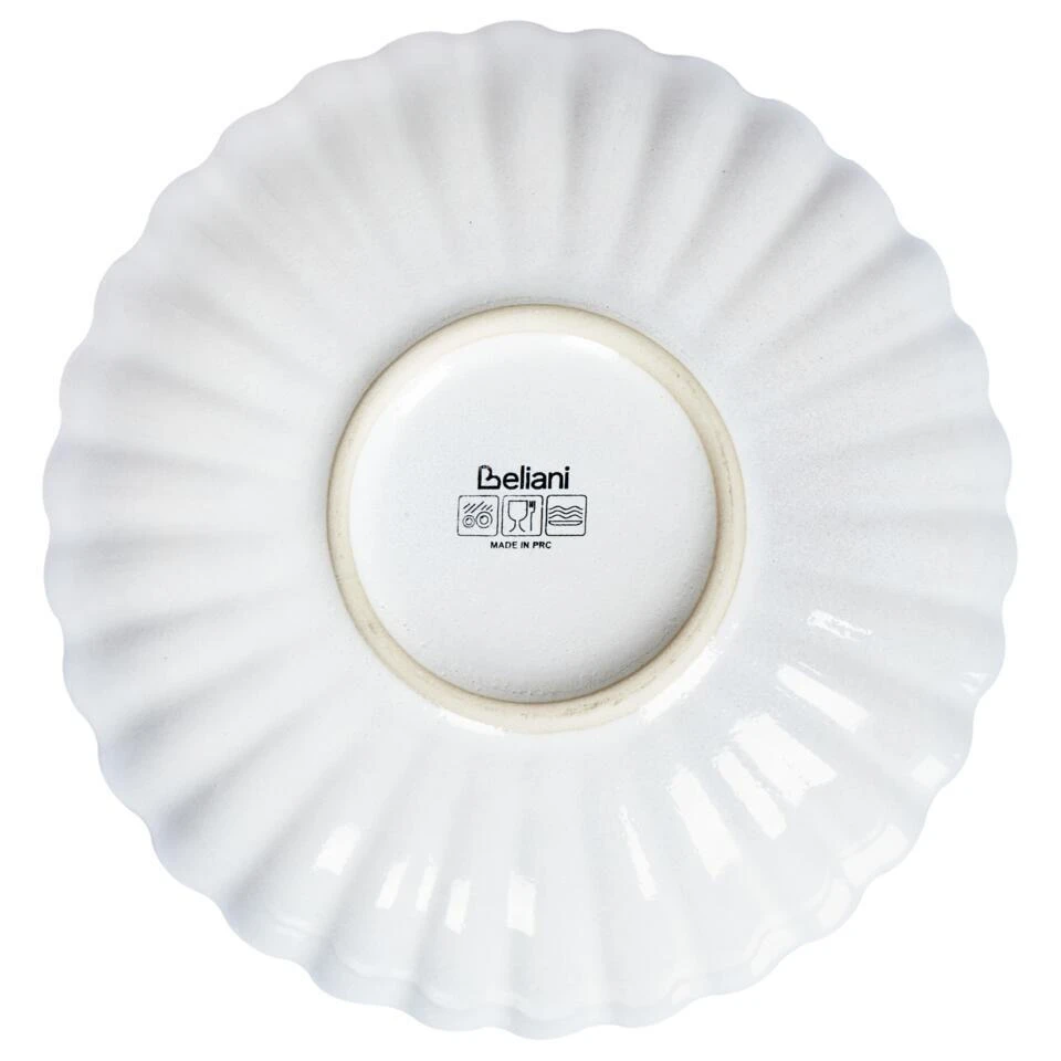 NETTLE - Diepe Borden Set Van 4 - Gebroken Wit - Steengoed 7 NETTLE - Diepe Borden Set Van 4 - Gebroken Wit - Steengoed - Afbeelding 7