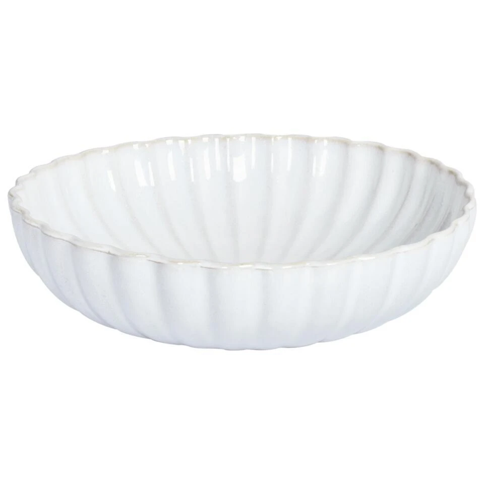 NETTLE - Diepe Borden Set Van 4 - Gebroken Wit - Steengoed 5 NETTLE - Diepe Borden Set Van 4 - Gebroken Wit - Steengoed - Afbeelding 5