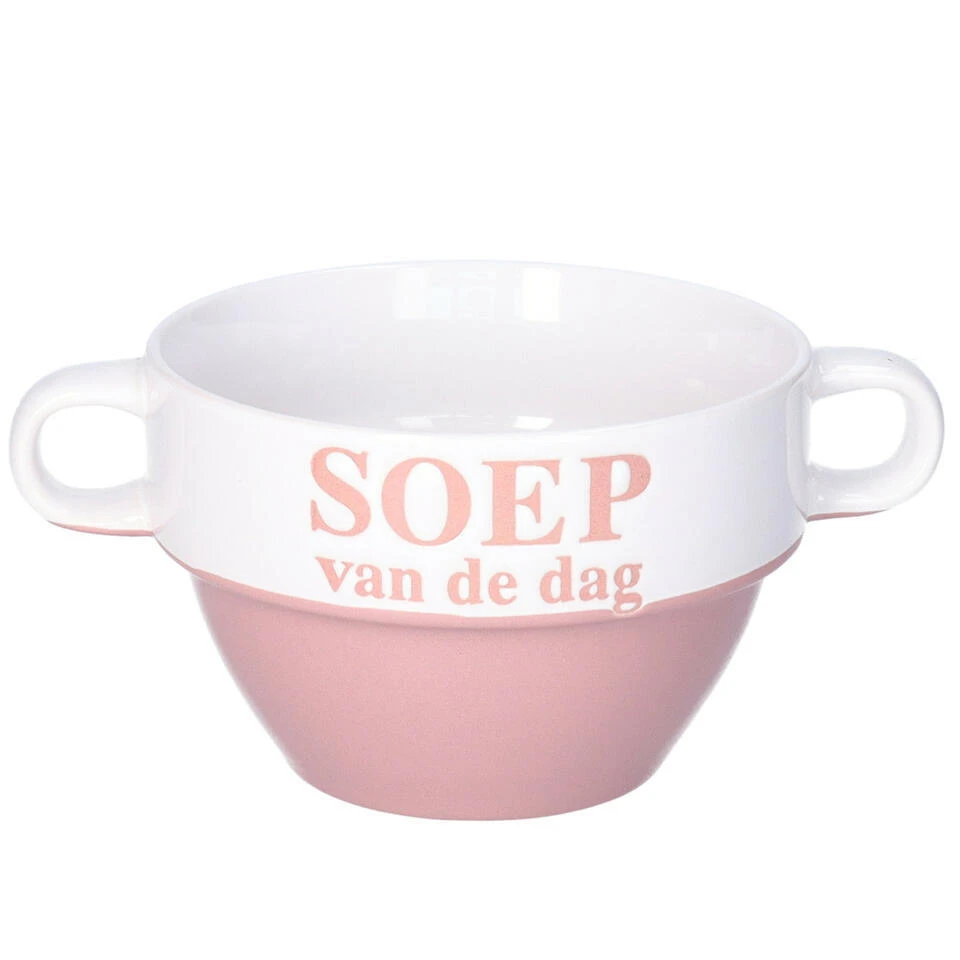 Merkloos Soepkommen - Soep Van De Dag - Oud Roze - Stapelbaar 2 Merkloos Soepkommen - Soep Van De Dag - Oud Roze - Stapelbaar - Afbeelding 2