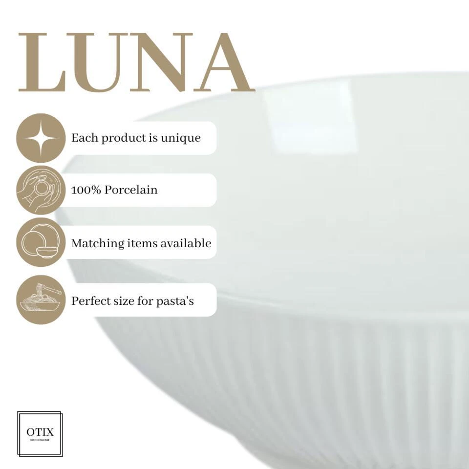 OTIX Pastaborden Bordenset 6 Persoons Diepe Borden Soepborden 20cm Wit Porsel... 7 OTIX Pastaborden Bordenset 6 Persoons Diepe Borden Soepborden 20cm Wit Porsel... - Afbeelding 7