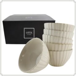OTIX Kommen Set Van 6 Soepkom Ontbijtkom Schaal 14cm Wit Keramiek SOLIS 15 OTIX Kommen Set Van 6 Soepkom Ontbijtkom Schaal 14cm Wit Keramiek SOLIS -Luxe Servieswinkel 50b5dedac463490291a94754d2863fef