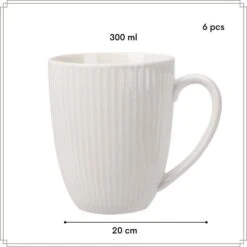 OTIX Koffiekopjes Set Van 6 Met Oor Koffietassen 300ml Wit Porselein LUNA 13 OTIX Koffiekopjes Set Van 6 Met Oor Koffietassen 300ml Wit Porselein LUNA -Luxe Servieswinkel 522bf705e5a84324aa45c685b1f87604
