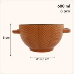 OTIX Soepkommen Met Oor Set Van 8 Verschillende Kleuren Aardewerk 680 Ml -Luxe Servieswinkel 52fe526fb6244ee4b7a4ab517d7dbed5