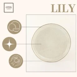 OTIX Dessert Ontbijt Bordenset 6 Persoons Beige 21cm Keramiek LILY -Luxe Servieswinkel 53816f800b694250899241498eeae4e3