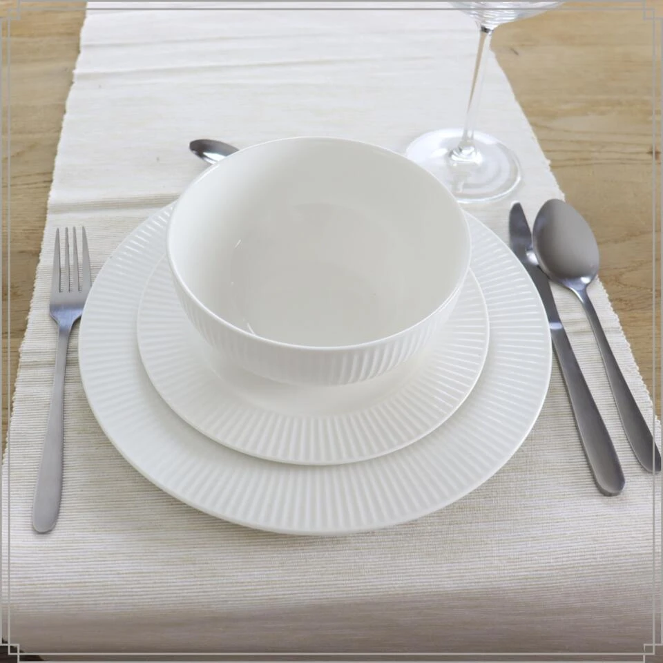 OTIX Dinerborden Bordenset 6 Persoons 27cm Wit Porselein LUNA 3 OTIX Dinerborden Bordenset 6 Persoons 27cm Wit Porselein LUNA - Afbeelding 3