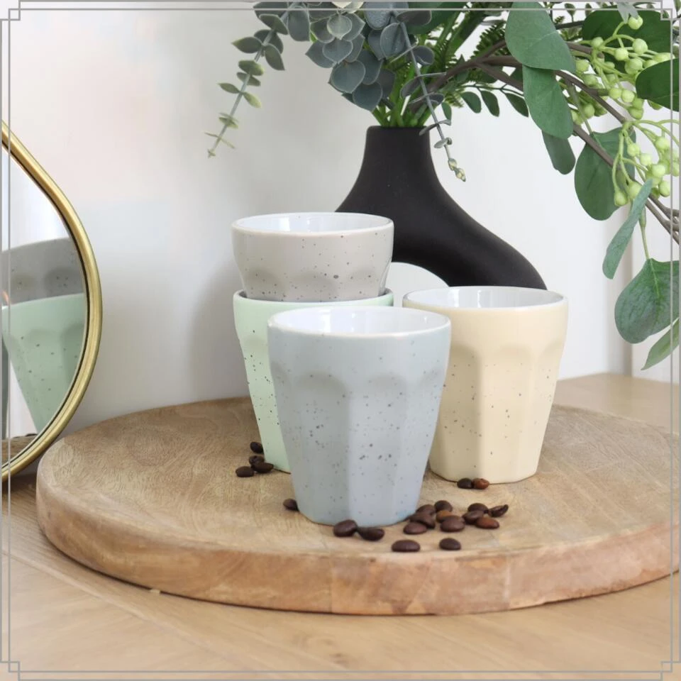 OTIX Koffie Kopjes 8 Stuks 250 Ml Zonder Oor Koffietassen Porselein 3 OTIX Koffie Kopjes 8 Stuks 250 Ml Zonder Oor Koffietassen Porselein - Afbeelding 3