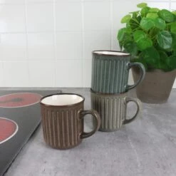 OTIX Koffiekopjes Met Oor Set Van 8 Koffietassen Aardewerk 200 Ml MOSS -Luxe Servieswinkel 56d5f4db0ccb4cecb8b60b9390b66d99