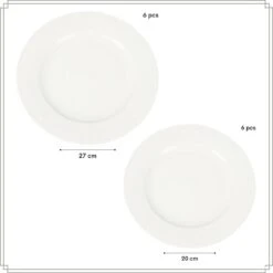 OTIX Serviesset 24-delig Bordenset 6-persoons Ontbijtborden Dinerbo... -Luxe Servieswinkel 57544effbcae49f398f45171725da021