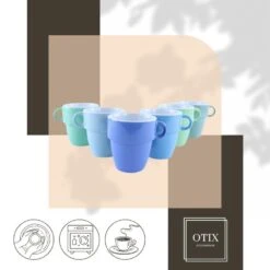 OTIX Kopjes Set Van 6 - Multikleur -Luxe Servieswinkel 58b97e8d38bf468b8400f1c0f68d5c75