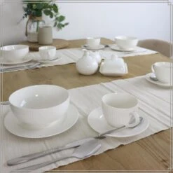 OTIX Koffiekopjes Met Oor En Schotel Set Van 12 200ml Wit Porselein... -Luxe Servieswinkel 5d88d122b7f449f4bacba45f7f44d825