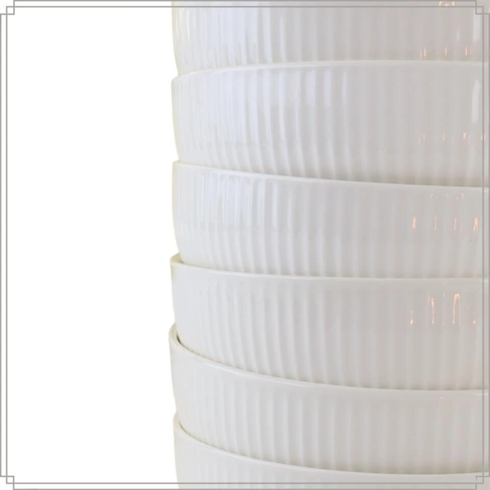 OTIX Soepkommen Zonder Oor Set Van 6 Schaaltjes 600ml Wit Porselein LUNA 6 OTIX Soepkommen Zonder Oor Set Van 6 Schaaltjes 600ml Wit Porselein LUNA - Afbeelding 6