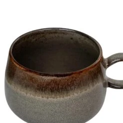 QUVIO Theemokken Selma - Keramiek - Grijs - Set Van 4 -Luxe Servieswinkel 605f17a68fb54db38704cb21d82c909f