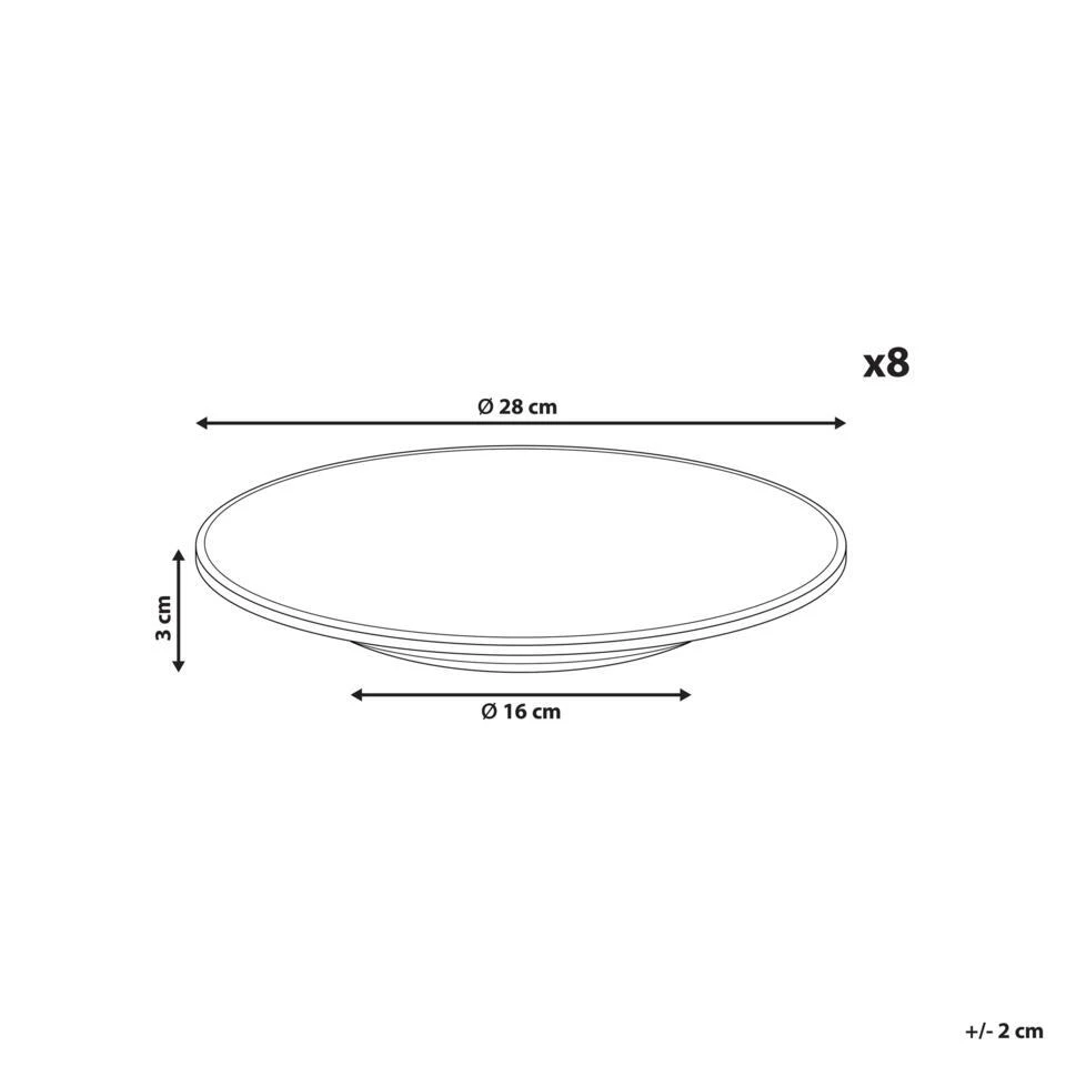 JUNIPER - Dinerborden Set Van 8 - Lichtblauw - Steengoed 4 JUNIPER - Dinerborden Set Van 8 - Lichtblauw - Steengoed - Afbeelding 4