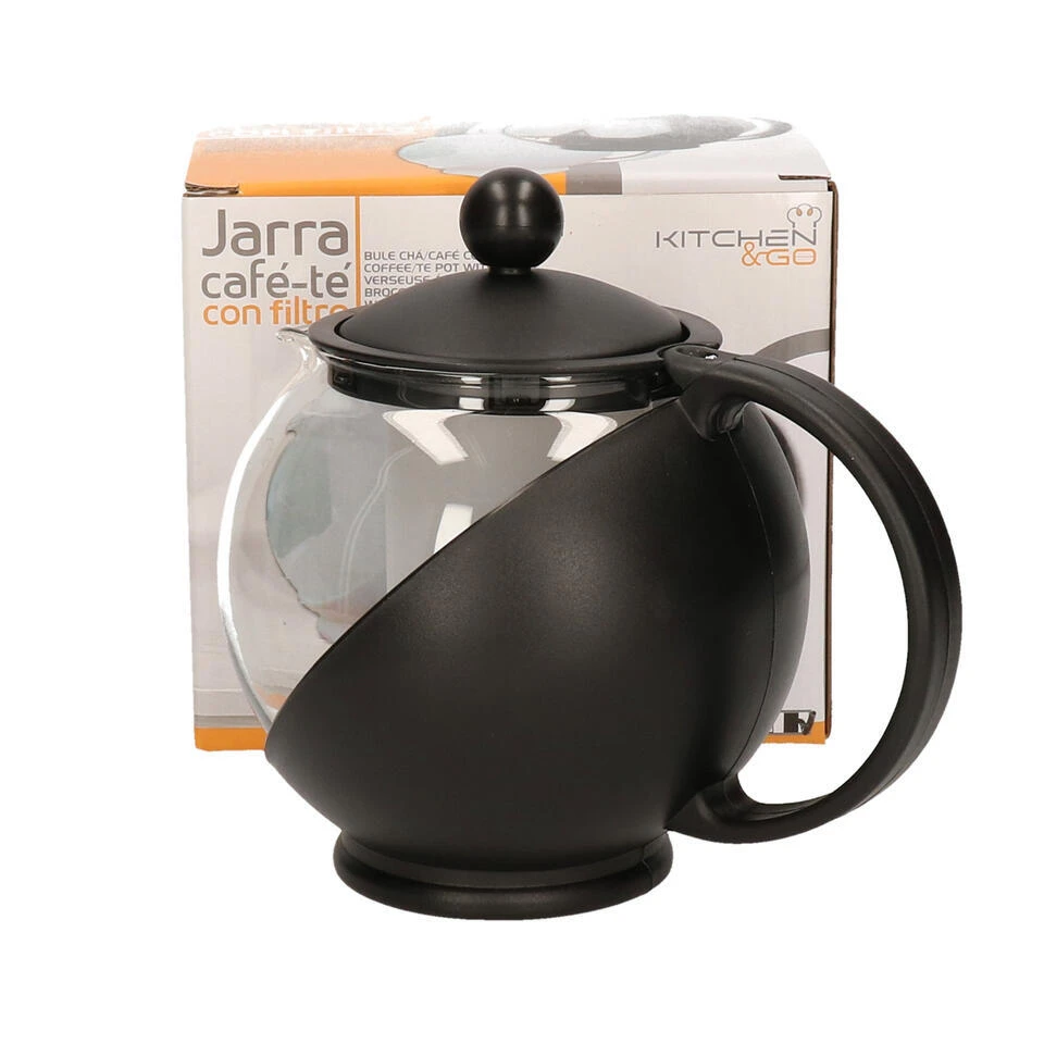 Merkloos Gerimport Theepot - Met Infuser - Zwart - 750 Ml 2 Merkloos Gerimport Theepot - Met Infuser - Zwart - 750 Ml - Afbeelding 2