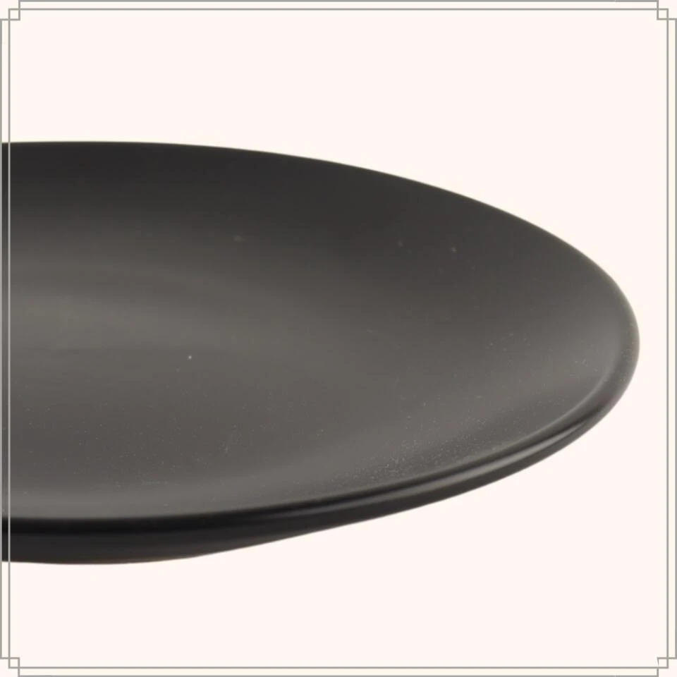 OTIX Ontbijtborden Bordenset Van 12 Stuks 21cm Zwart Aardewerk IVY 7 OTIX Ontbijtborden Bordenset Van 12 Stuks 21cm Zwart Aardewerk IVY - Afbeelding 7