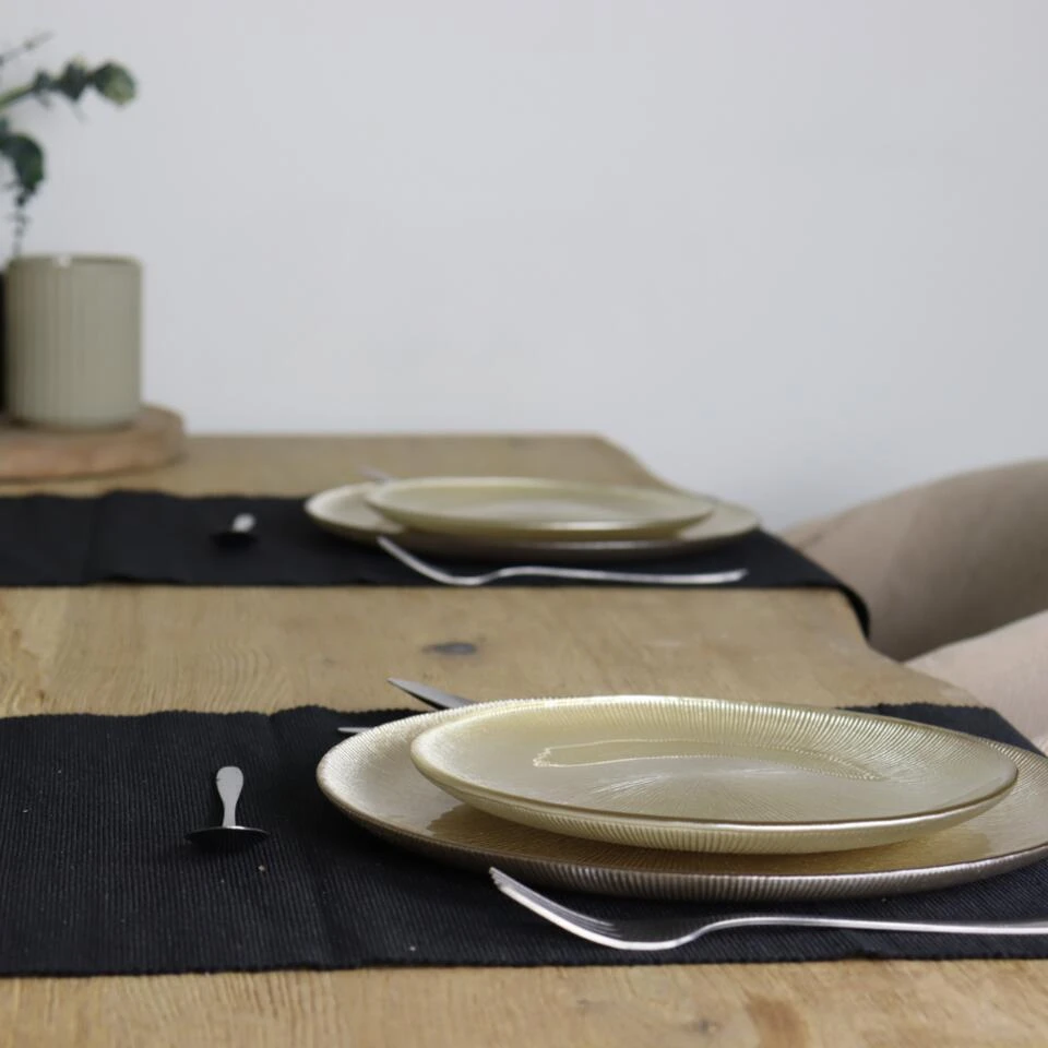 OTIX Dinerborden Bordenset 12 Persoons Goud Onderborden Kerst 27cm 4 OTIX Dinerborden Bordenset 12 Persoons Goud Onderborden Kerst 27cm - Afbeelding 4