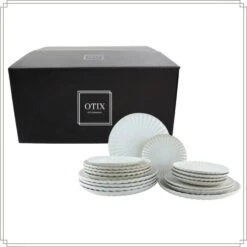 OTIX Serviesset 18 Delig Solis - Wit -Luxe Servieswinkel 67ac8704b9144ce3b3ad858b5c59a42a