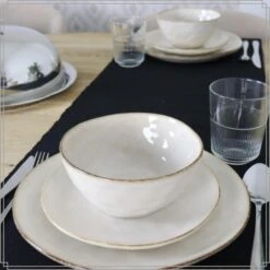 OTIX Dinerborden Bordenset 12 Persoons Beige 27cm Keramiek MAPLE -Luxe Servieswinkel 680320046aae4648859504a35c0caff1