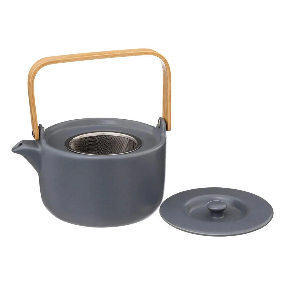 Merkloos Secret De Gourmet Theepot Penang - Keramiek - Blauw/grijs - 800ml 2 Merkloos Secret De Gourmet Theepot Penang - Keramiek - Blauw/grijs - 800ml - Afbeelding 2