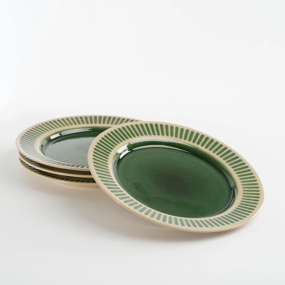 Mica Decorations Elice Dinerbord - Ø27 Cm - Keramiek - Groen 5 Mica Decorations Elice Dinerbord - Ø27 Cm - Keramiek - Groen - Afbeelding 5