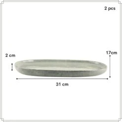 OTIX Serveerschaal Tapas Schaal Set Van 2 37x21 Aardewerk BEECH -Luxe Servieswinkel 6b7d78d71860479383c4bcba3328c4d4