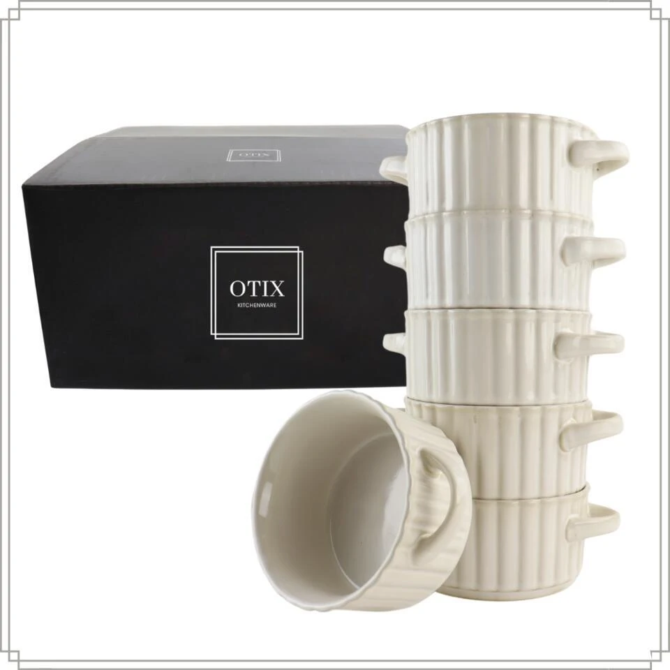 OTIX Soepkommen Met Oor Set Van 6 Stuks Soeptassen Wit Keramiek SOLIS 7 OTIX Soepkommen Met Oor Set Van 6 Stuks Soeptassen Wit Keramiek SOLIS - Afbeelding 7