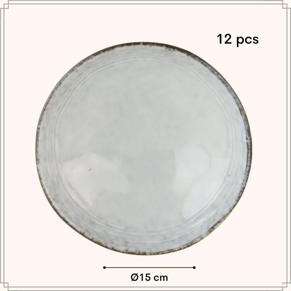 OTIX Soepkommen 12 Stuks Blauw Soeptassen 15cm Keramiek BLUEBELL 6 OTIX Soepkommen 12 Stuks Blauw Soeptassen 15cm Keramiek BLUEBELL - Afbeelding 6