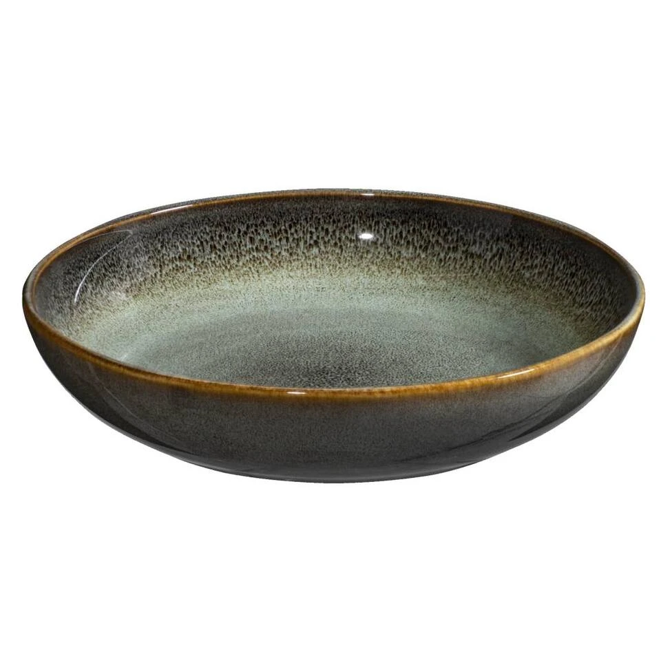 Pastabord Emma - Groen - Stoneware - Ø22 Cm 1 Pastabord Emma - Groen - Stoneware - Ø22 Cm