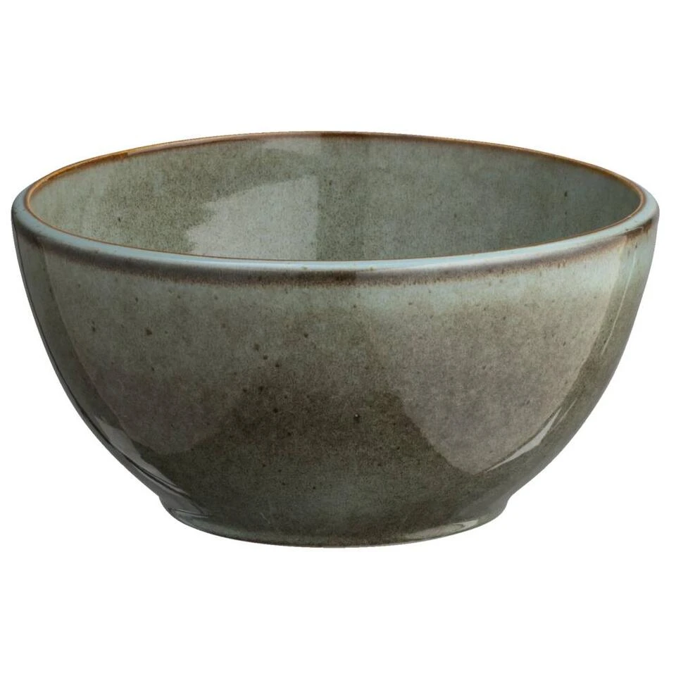 Saladeschaal Emma - Groen/bruin - Stoneware - Ø22,5 Cm 1 Saladeschaal Emma - Groen/bruin - Stoneware - Ø22,5 Cm