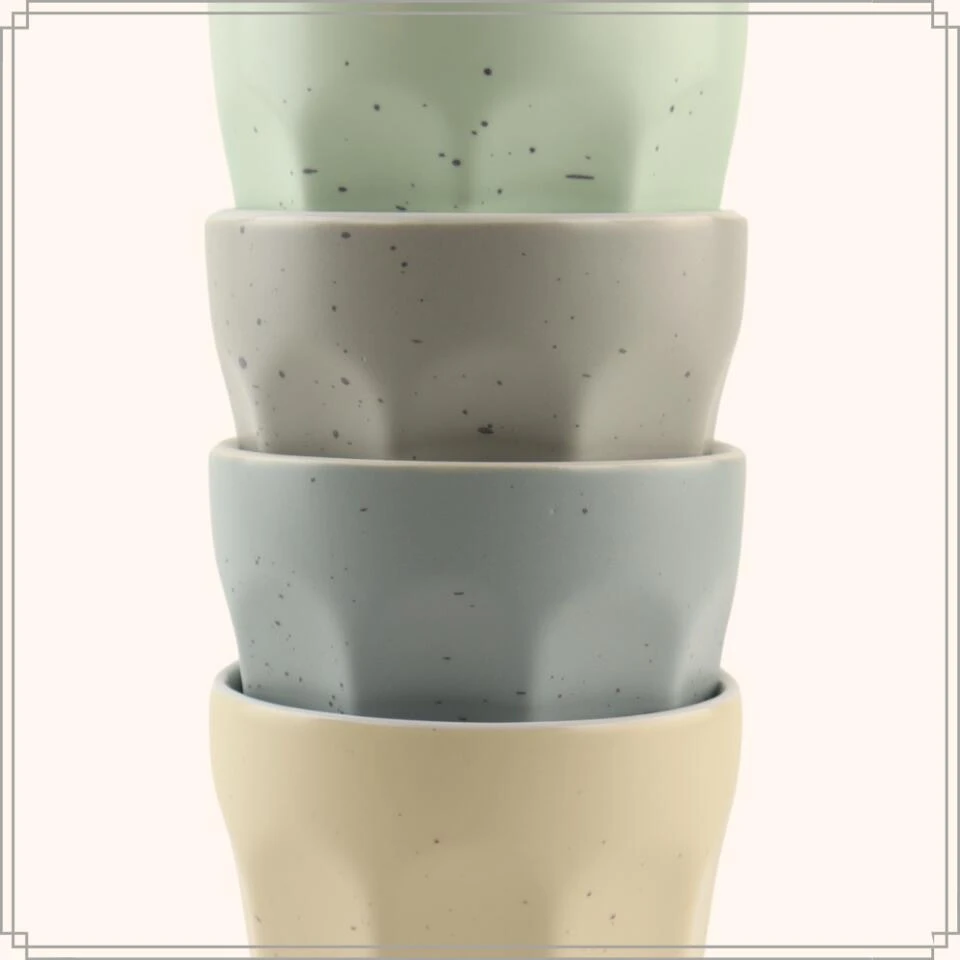 OTIX Koffie Kopjes 4 Stuks 250 Ml Zonder Oor Koffietassen Porselein 7 OTIX Koffie Kopjes 4 Stuks 250 Ml Zonder Oor Koffietassen Porselein - Afbeelding 7