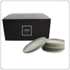 OTIX Ontbijtborden Bordenset 6 Persoons Dessertbord 21cm Aardewerk BEECH -Luxe Servieswinkel 7528a776045748538723beff614df532