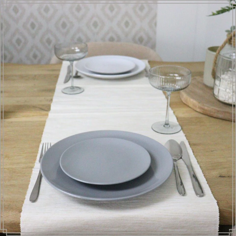 OTIX Dinerborden Bordenset 12 Persoons Grijs 26cm Aardewerk POPLAR 6 OTIX Dinerborden Bordenset 12 Persoons Grijs 26cm Aardewerk POPLAR - Afbeelding 6