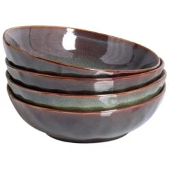 THYME - Diepe Borden Set Van 4 - Donkergroen - Steengoed 9 THYME - Diepe Borden Set Van 4 - Donkergroen - Steengoed -Luxe Servieswinkel 7d46659b21044d379336133836976085