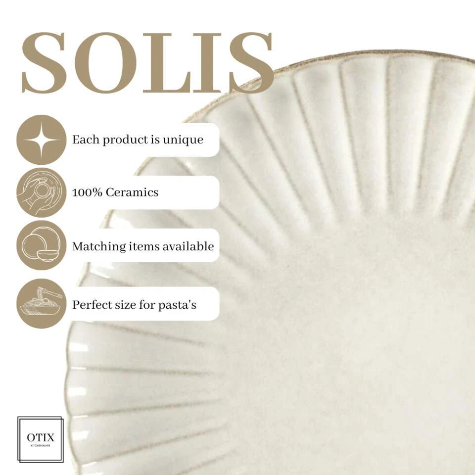 OTIX Diner Bordenset 6 Persoons Onderborden 32cm Wit Keramiek SOLIS 7 OTIX Diner Bordenset 6 Persoons Onderborden 32cm Wit Keramiek SOLIS - Afbeelding 7