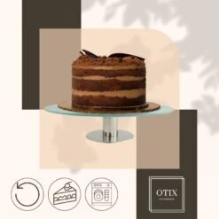 OTIX Taartplateau Luxe Glas Met Voet Draaibaar Taartschaal Taartbord Cake 12 OTIX Taartplateau Luxe Glas Met Voet Draaibaar Taartschaal Taartbord Cake -Luxe Servieswinkel 8269e440e89f46ae889411a1aa5da7c7