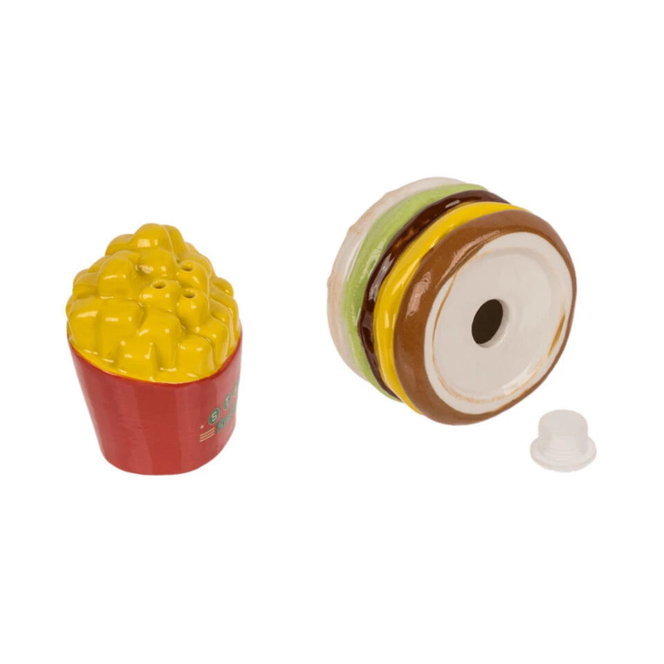 Merkloos Out Of The Blue Peper En Zout Stel - Hamburger / Friet - Keramiek 5 Merkloos Out Of The Blue Peper En Zout Stel - Hamburger / Friet - Keramiek - Afbeelding 5