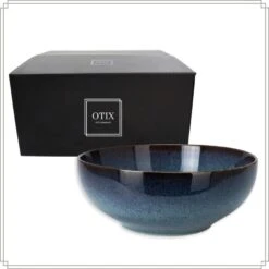OTIX Saladeschaal Diep Serveerbord Schaal Blauw 25cm Aardewerk EBONY 15 OTIX Saladeschaal Diep Serveerbord Schaal Blauw 25cm Aardewerk EBONY -Luxe Servieswinkel 8408227bfd944b5f865a9128a54943c3