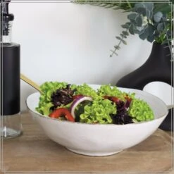 OTIX Saladeschaal Slakom Serveerschaal 24cm Beige Porselein LILY -Luxe Servieswinkel 84db081660404172aa2dfeae7c3cf135