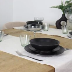 OTIX Serviesset 12 Delig Ivy - Zwart -Luxe Servieswinkel 875a5482288747c7b3f5468cfd75d32c