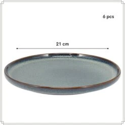 OTIX Ontbijtborden Bordenset 6 Persoons 21cm Dessertbord Ontbijtborden Blauw... -Luxe Servieswinkel 893bbe767fe54e8f86d2568f1aa3fc6b