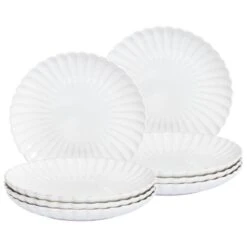 NETTLE - Dinerborden Set Van 8 - Wit - Steengoed 10 NETTLE - Dinerborden Set Van 8 - Wit - Steengoed -Luxe Servieswinkel 8a0ed51838f64cb9a84dd4839192594f