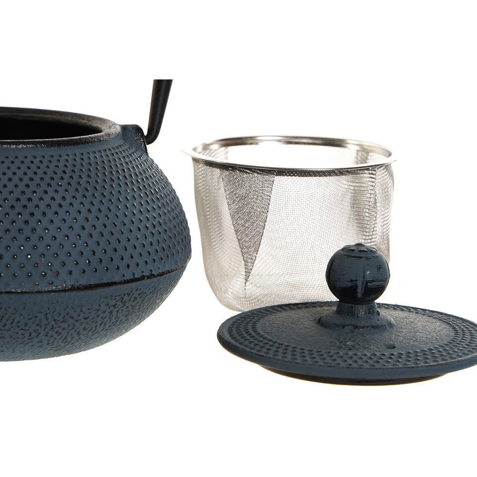 Merkloos Items Kitchen Theepot - Gietijzer/rvs - 600 Ml - Indigo Blauw 3 Merkloos Items Kitchen Theepot - Gietijzer/rvs - 600 Ml - Indigo Blauw - Afbeelding 3