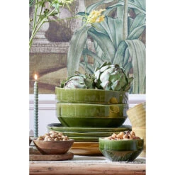 Mica Decorations Rhea Schaal - Set Van 6 - Ø12,5 Cm - Keramiek - Groen -Luxe Servieswinkel 8d9f22b17e7d48a88815141f66dc76a2