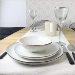 OTIX Diner Bordenset 12 Persoons Beige 26,5cm Keramiek LILY -Luxe Servieswinkel 8e75b017846942c4989aa5da1e2c9f22