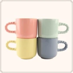 OTIX Espresso Kopjes Koffiekopjes Set Van 8 Koffietassen 120 Ml Aardewerk -Luxe Servieswinkel 90cd268c660241fd86a122022b6fb6df